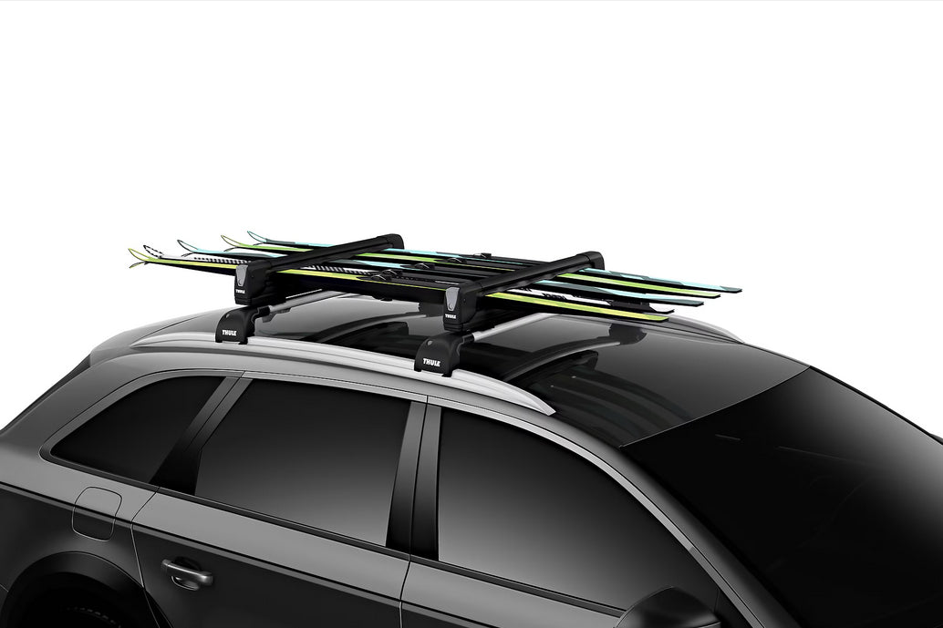 Thule Snowpack Extender – Dachträger – für WingBar/SlideBar – bis 5 Skier/2 Snowboards – schwarz