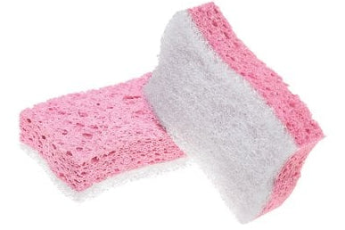 3M Scotch-Brite Naturschwamm – Zellulose, Rechteckig, für Glas, Weiss, 2 Stk.