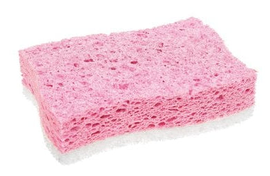 3M Scotch-Brite Naturschwamm – Zellulose, Rechteckig, für Glas, Weiss, 2 Stk.