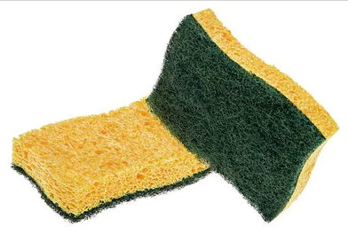 3M Schwamm – Naturfaser, 10,5 × 2,1 × 7,2 cm, Gelb, für Metallbehälter, Pfannen, Gartengeräte, 2 Stk.