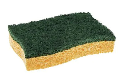 3M Schwamm – Naturfaser, 10,5 × 2,1 × 7,2 cm, Gelb, für Metallbehälter, Pfannen, Gartengeräte, 2 Stk.