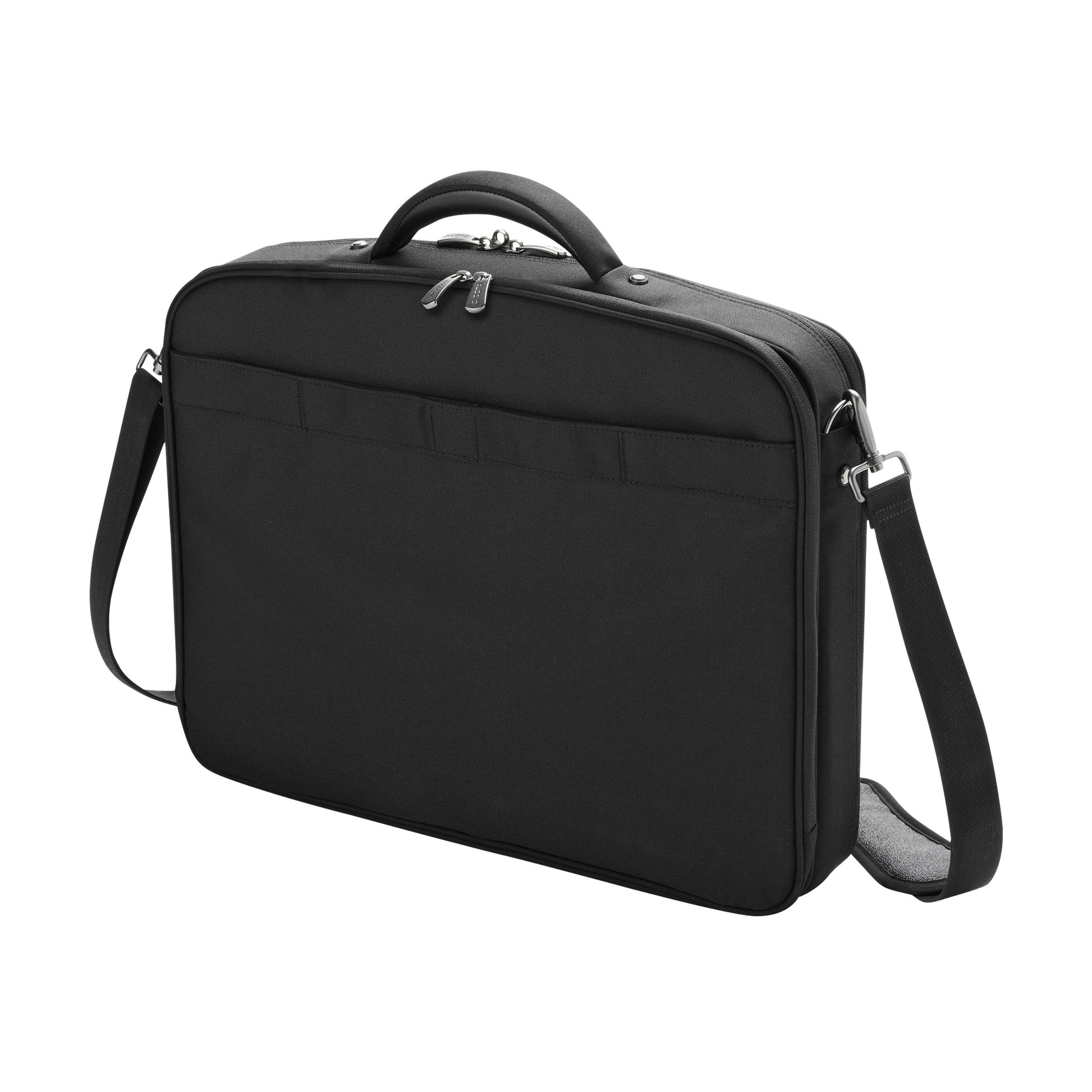 DICOTA Notebook-Tasche bis 15,6" – Abnehmbarer Schultergurt, Aus recyceltem PET – Schwarz