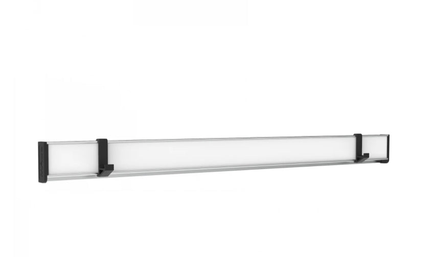 MAUL Whiteboard – 50 × 4,2 cm, magnetisch, inkl. 2 Haken, Verlängerungsadapter, Befestigungsmaterial