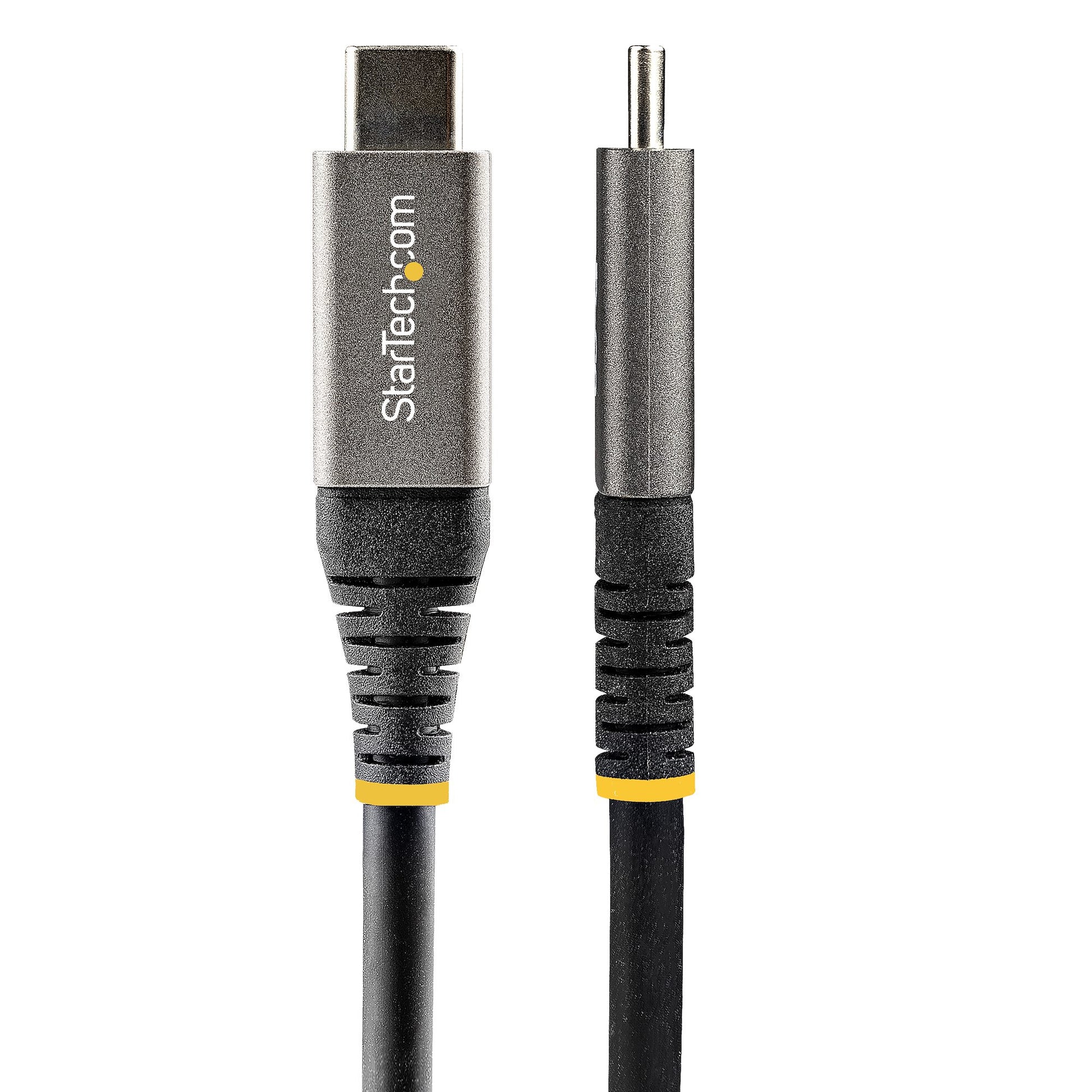 StarTech.com USB-C auf USB-C Kabel – USB 3.2 Gen 2 (10 Gbit/s) – 0,5 m – PD 100 W – 8K/60 – Schwarz/Grau