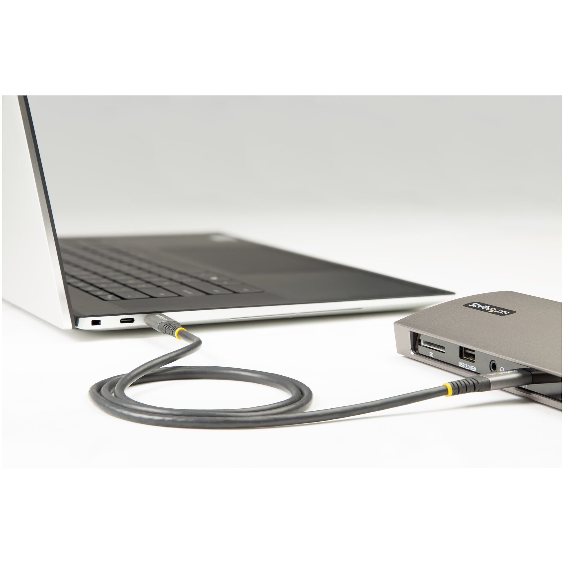 StarTech.com USB-C auf USB-C Kabel – USB 3.2 Gen 2 (10 Gbit/s) – 0,5 m – PD 100 W – 8K/60 – Schwarz/Grau