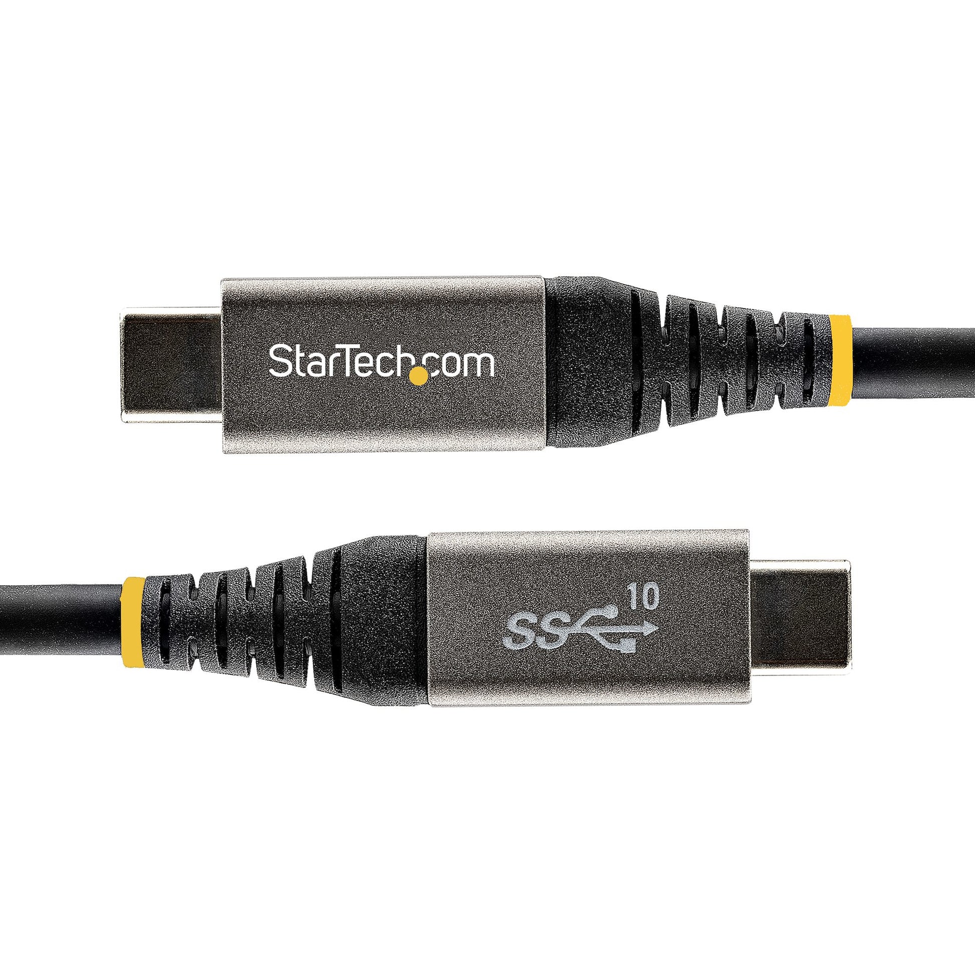 StarTech.com USB-C auf USB-C Kabel – USB 3.2 Gen 2 (10 Gbit/s) – 0,5 m – PD 100 W – 8K/60 – Schwarz/Grau
