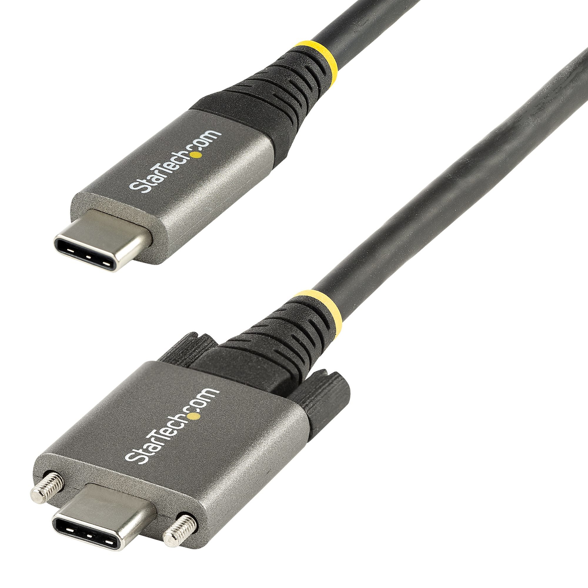 StarTech.com USB-Kabel USB-C zu USB-C, USB 3.2 Gen 2, 100 W, 0,5 m – Grau/Schwarz