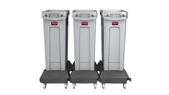Rubbermaid Transportroller – schwarz, Kunstharz, erweiterbar, 37,3 × 60,7 × 21,3 cm
