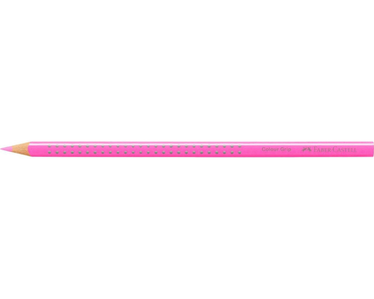 Faber-Castell Buntstifte Colour Grip – Aquarell, Dreikant, Einzelstift Neon Pink