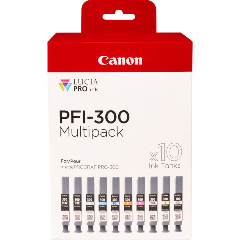 Canon Tintenpatronen-Multipack PFI-300, sortiert, 10er-Pack