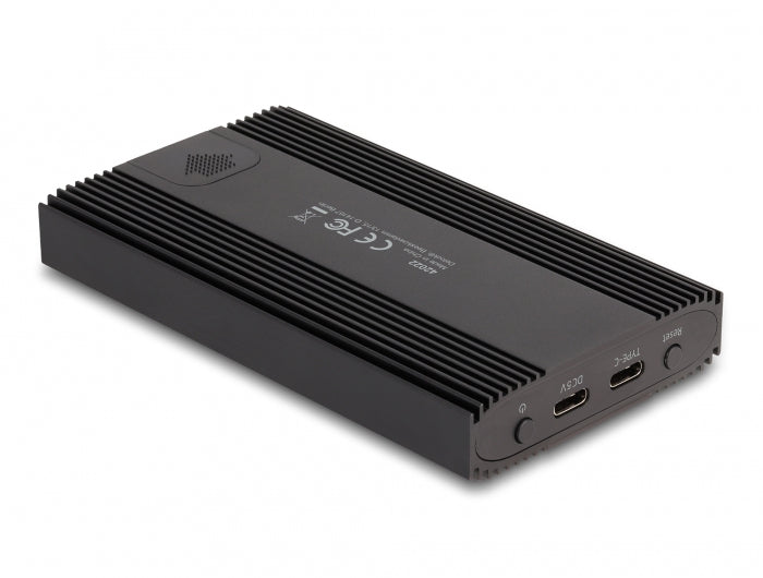 DeLOCK 2×M.2 NVMe – 2-Bay SSD-Gehäuse – USB-C 20 Gbit/s, RAID – für M.2 (30–80 mm), NVMe, PCIe