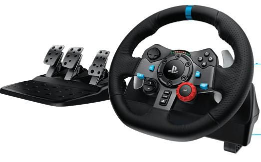 Logitech G G29 – Lenkrad + Pedale – USB (kabelgebunden), Force-Feedback, Schwarz – für PS5, PS4 & PC