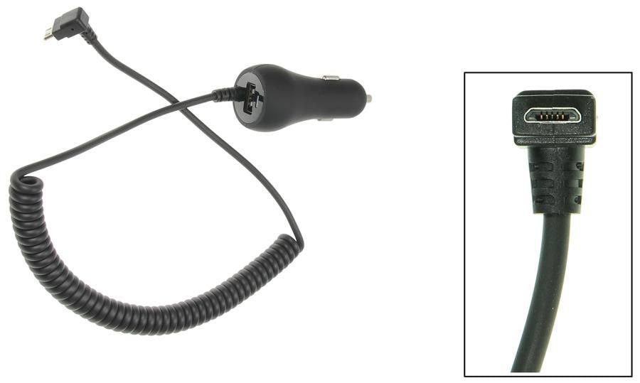 Brodit Ladekabel – Zigarettenanzünder auf Micro-USB, Schwarz