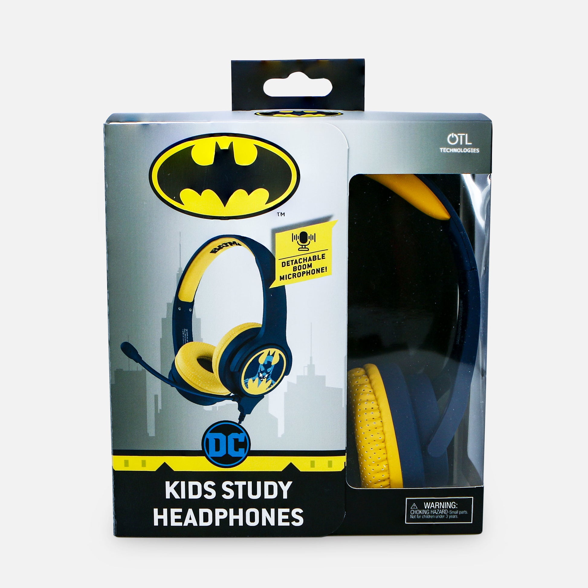 OTL Technologies OTL Batman Study – Gaming-Headset (On-Ear) – 3,5 mm, geschlossen, abnehmbares Boom-Mikrofon – blau