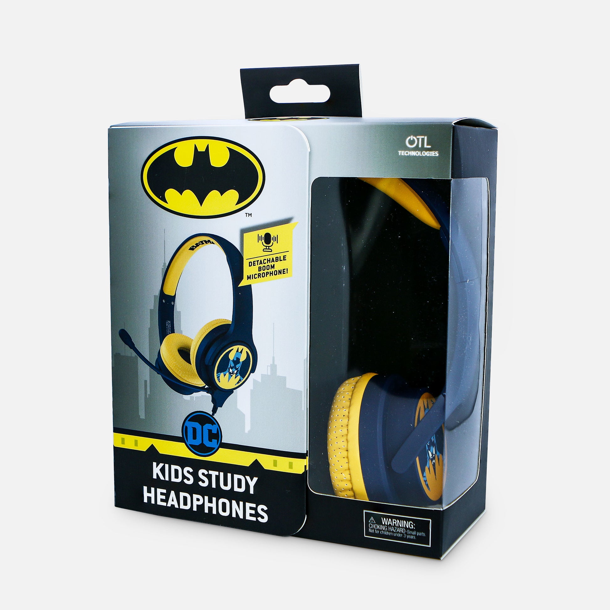OTL Technologies OTL Batman Study – Gaming-Headset (On-Ear) – 3,5 mm, geschlossen, abnehmbares Boom-Mikrofon – blau