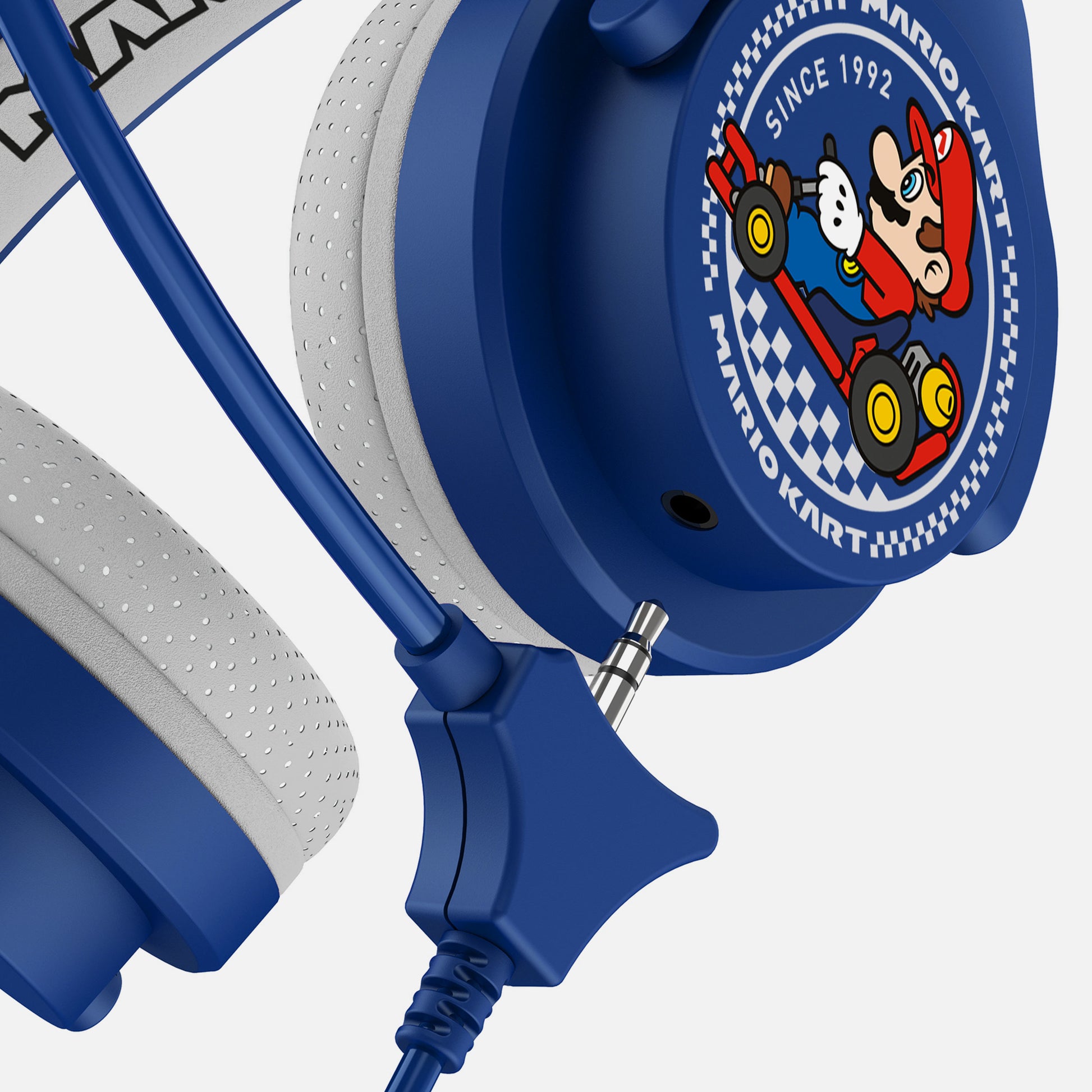 OTL Technologies Mariokart Study Kinderkopfhörer – On-Ear, Stereo, Kabel, 3,5 mm Klinke, Blau/Weiss