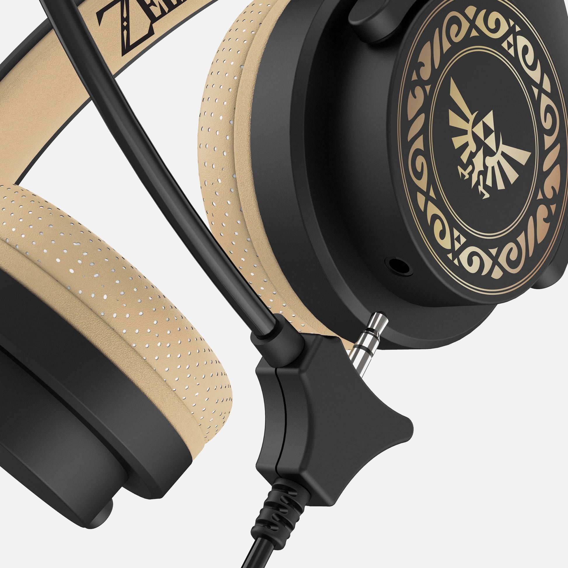 OTL Technologies Zelda Study – On-Ear Gaming-Headset – 3,5 mm Klinke, abnehmbares Boom-Mikrofon – Grau/Braun