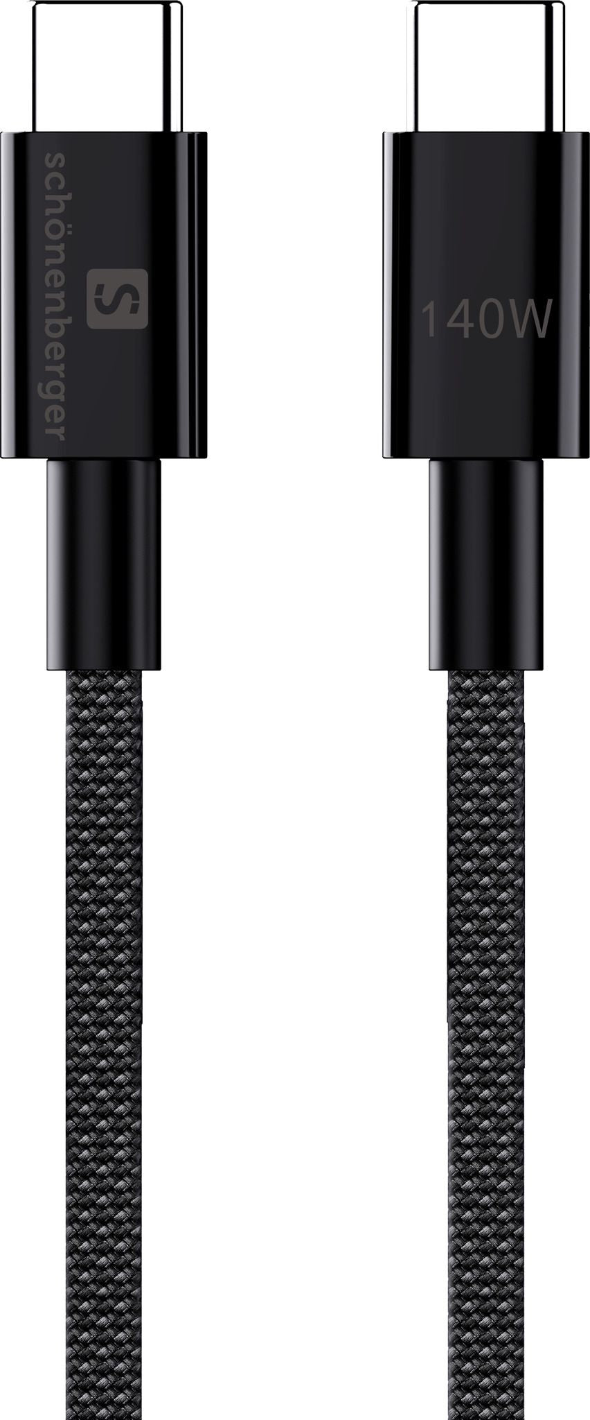 M. Schönenberger USB-C auf USB-C Kabel – USB 2.0 (480 Mbit/s) – 1 m – Schnellladung, Schwarz