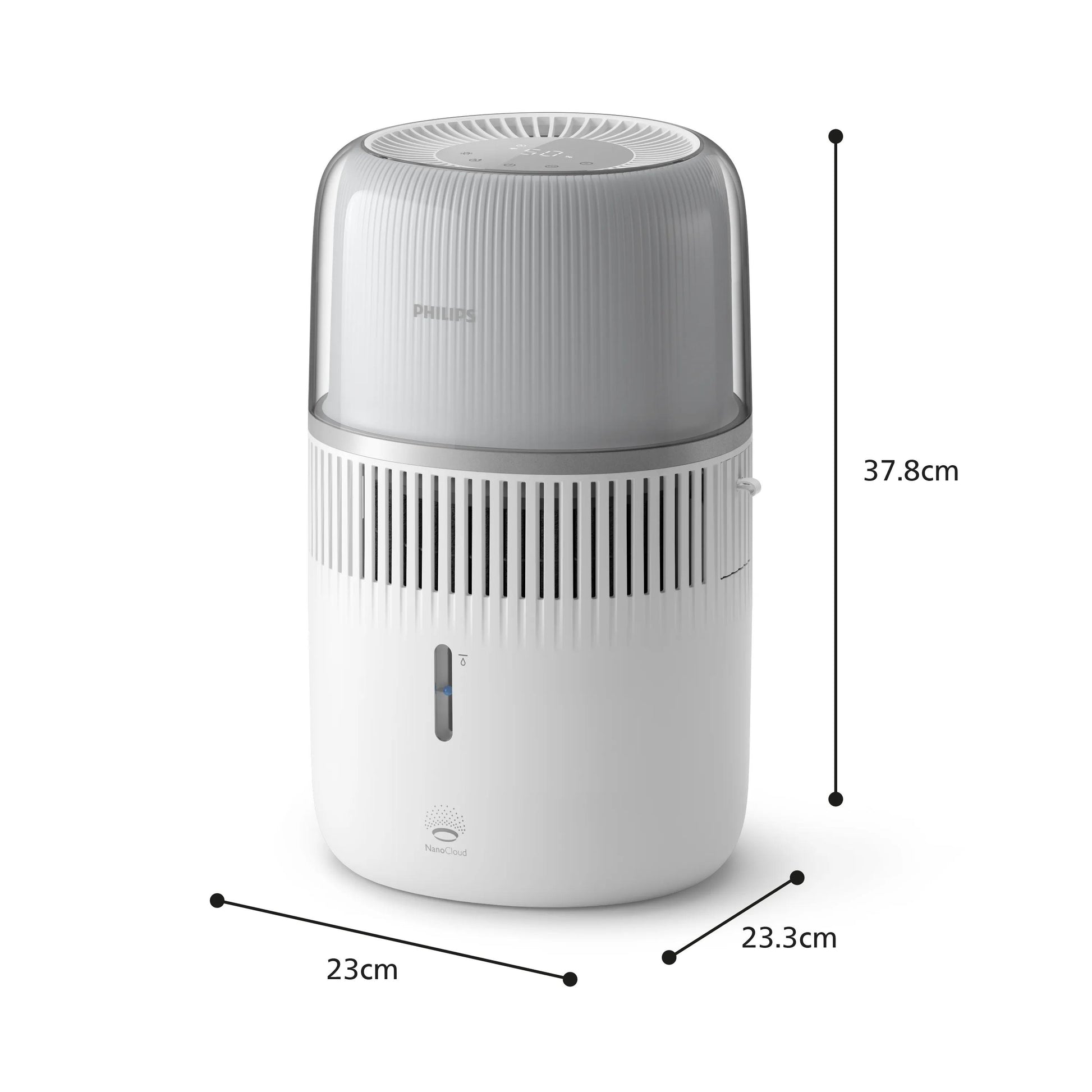 Philips Luftbefeuchter HU5710/00 – Verdunster, 400 ml/h, 4,5 l Tank, bis 56 m², Hygrostat