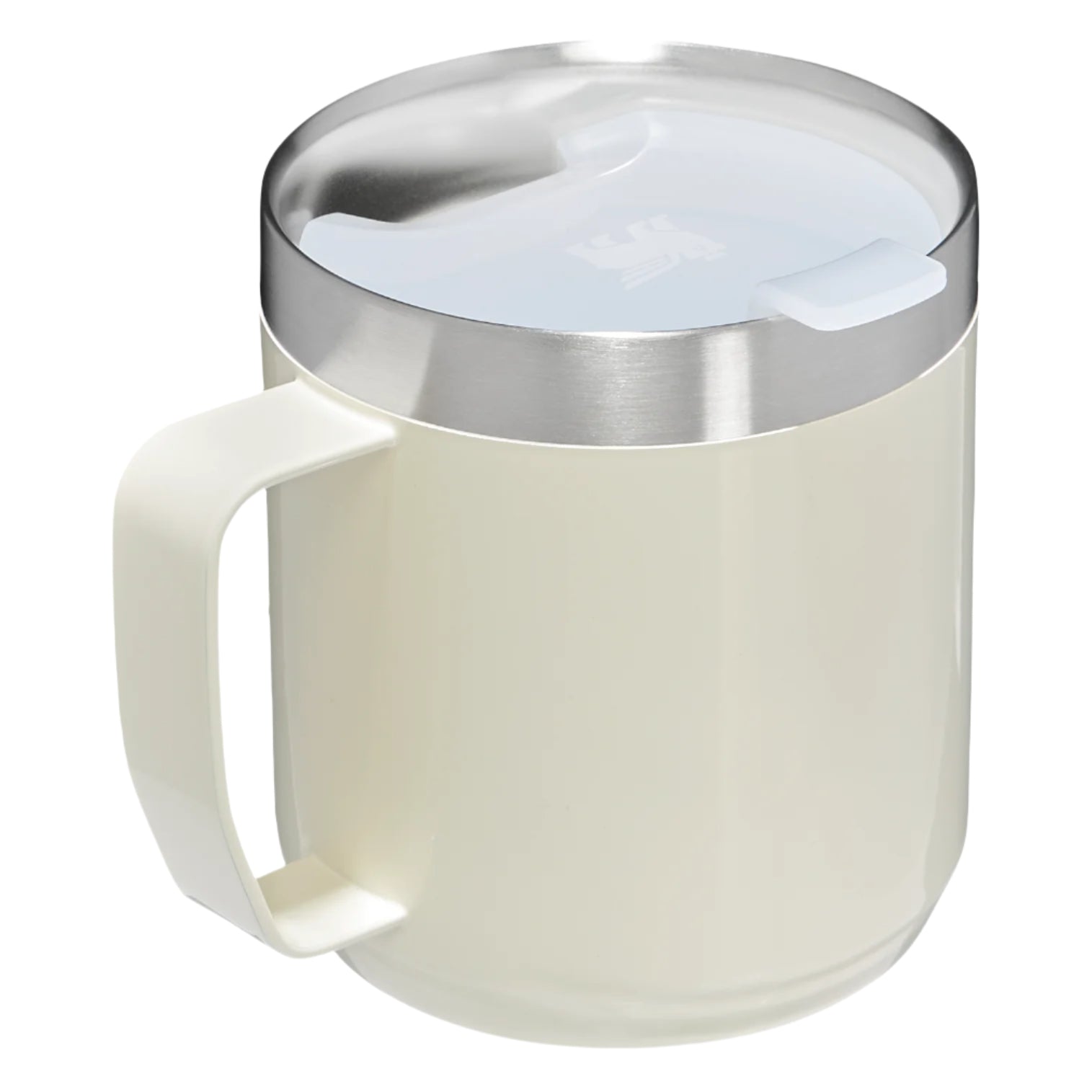 Stanley 1913 Camp Becher – 350 ml, Ø 9,9 cm, Edelstahl, Creme, mit Deckel, doppelwandig, spülmaschinenfest