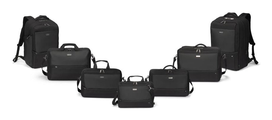 DICOTA Notebook-Rucksack bis 16" – abschliessbar, aus recycelten Materialien – Schwarz