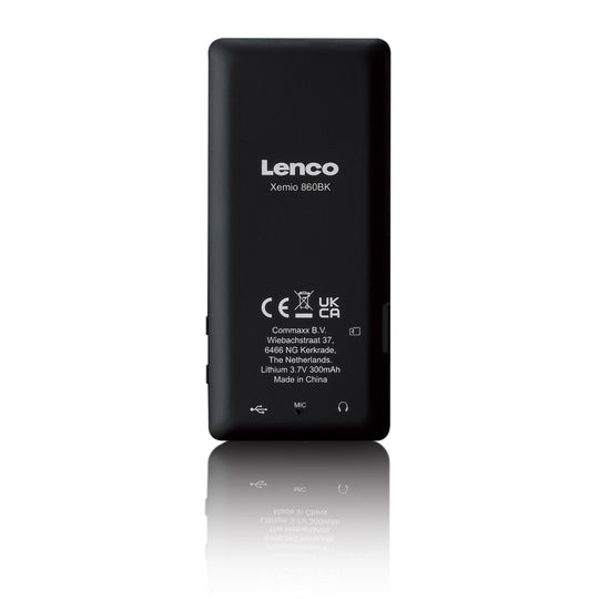 Lenco Xemio-860 – Hi-Res-Player (DAP) – 8 GB, Micro-SD-Slot, Bluetooth, 18 h – Schwarz