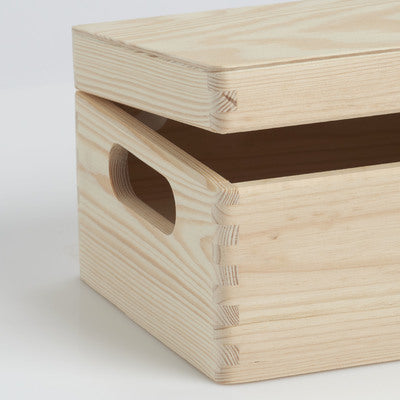 Zeller Present Aufbewahrungsbox (mit Deckel) – Holz – Natur – mit Griff – 300 × 140 × 200 mm