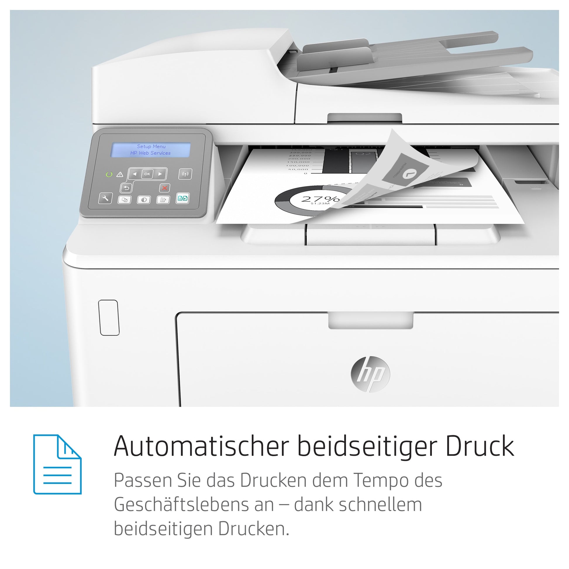 HP LaserJet Pro MFP M148dw – SW-Laser-Multifunktionsdrucker, A4, 3-in-1, Duplex, ADF, WLAN/LAN, AirPrint