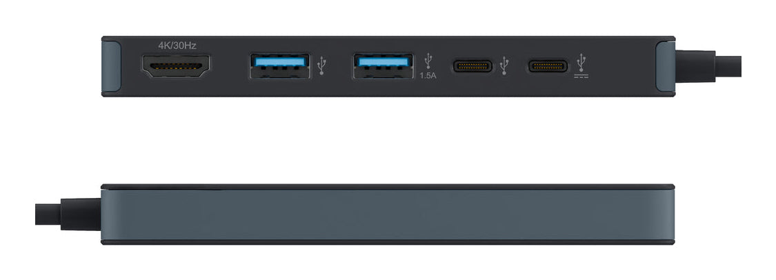 Targus HyperDrive Flex USB-Hub – USB-C, 1× HDMI, 5× USB-A, 100 W PD, für Windows/Mac