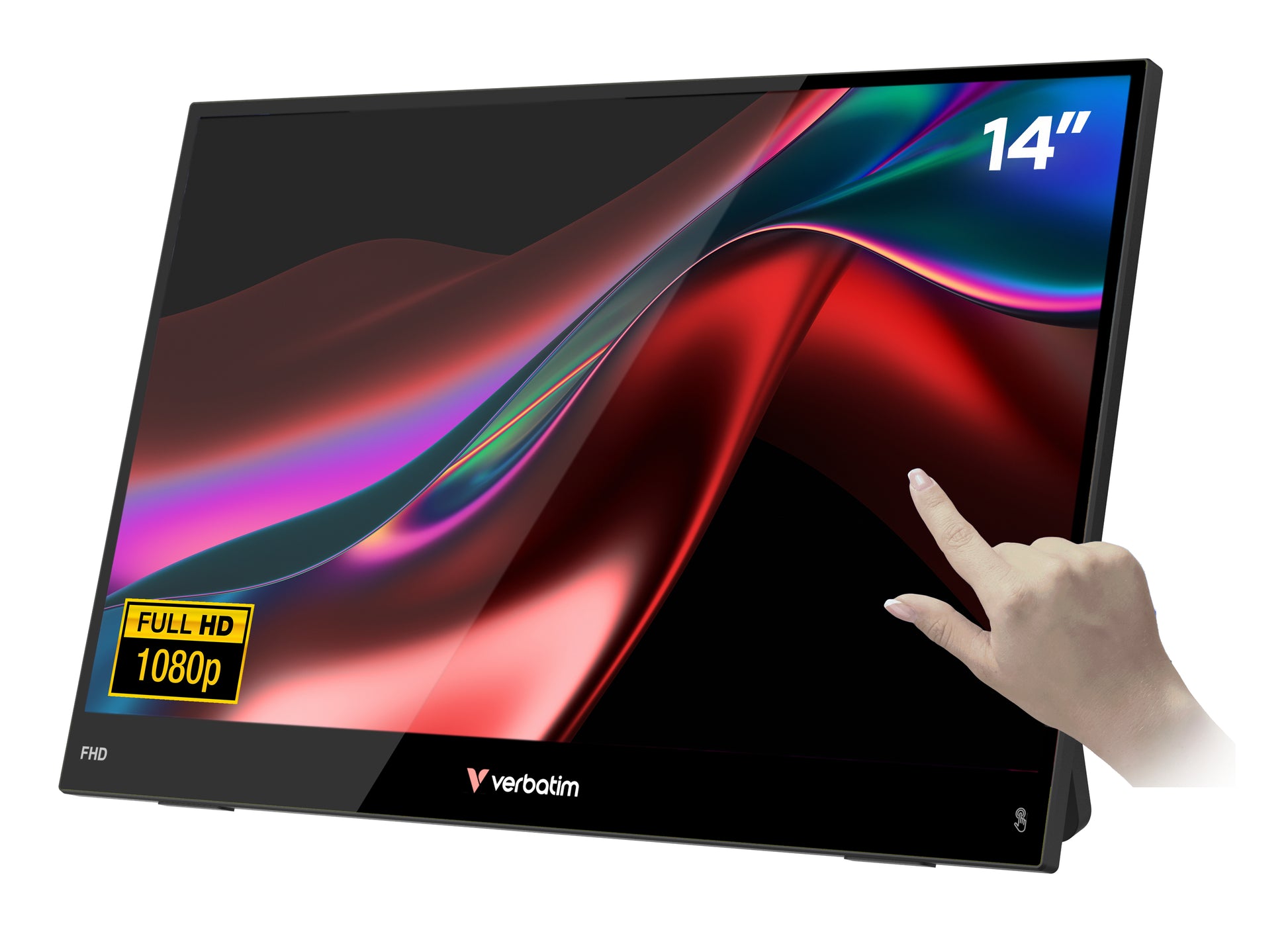 Verbatim Tragbarer TS Monitor 14 LIGHT – 14" Touch, 1920 × 1080 (Full HD), IPS
