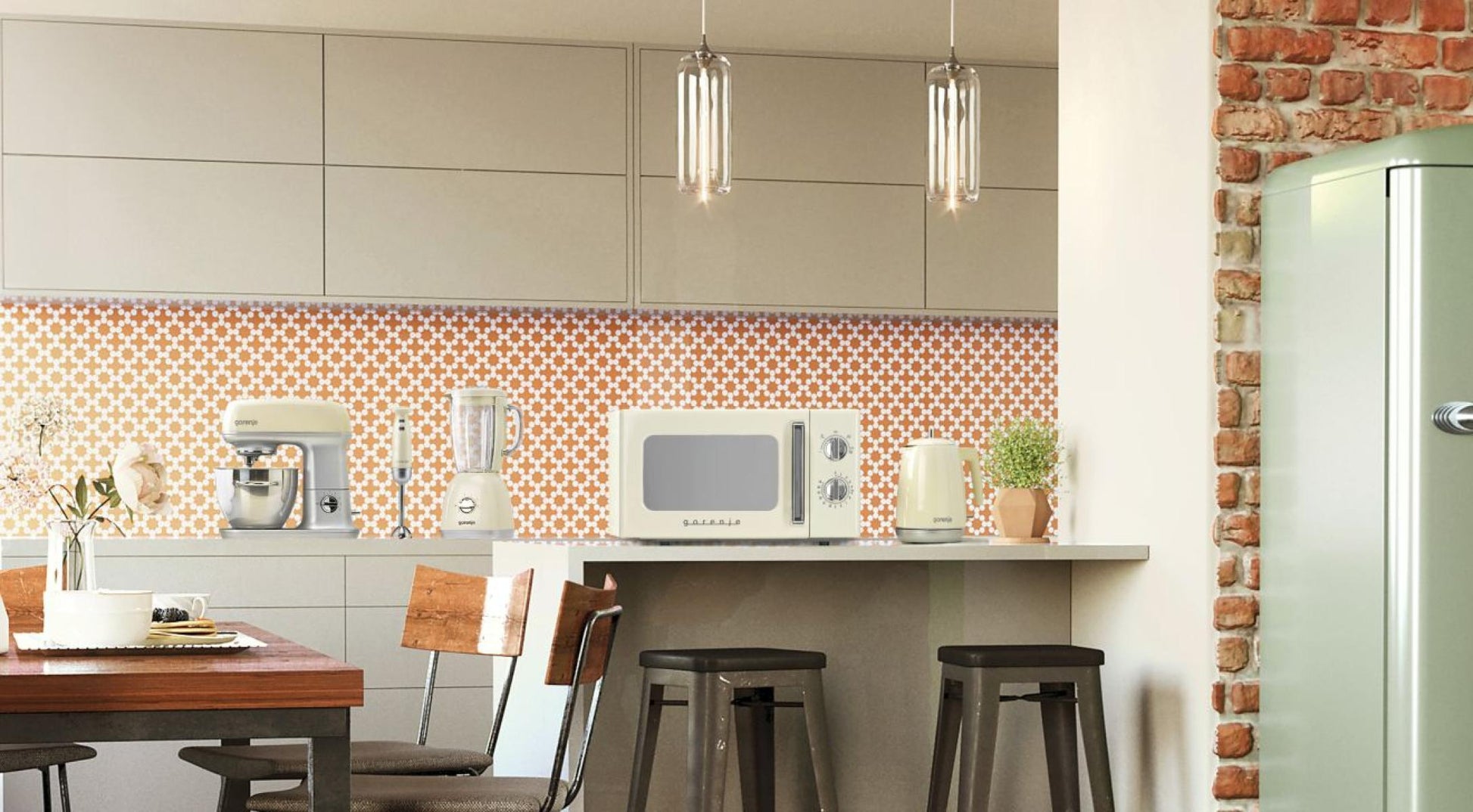 Gorenje Solo-Mikrowelle MO20E1HRL – 20 l, 700 W – beige
