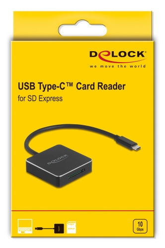 DeLOCK 91019 Kartenleser – SD/SDHC/SDXC (UHS‑I) – USB‑C 3.2 Gen 2, 10 Gbit/s