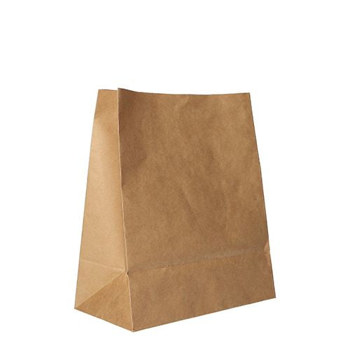 Papstar Papiertüte – 185 × 220 × 97 mm, bis 3 kg, braun, mit Blockboden – 250 Stk.