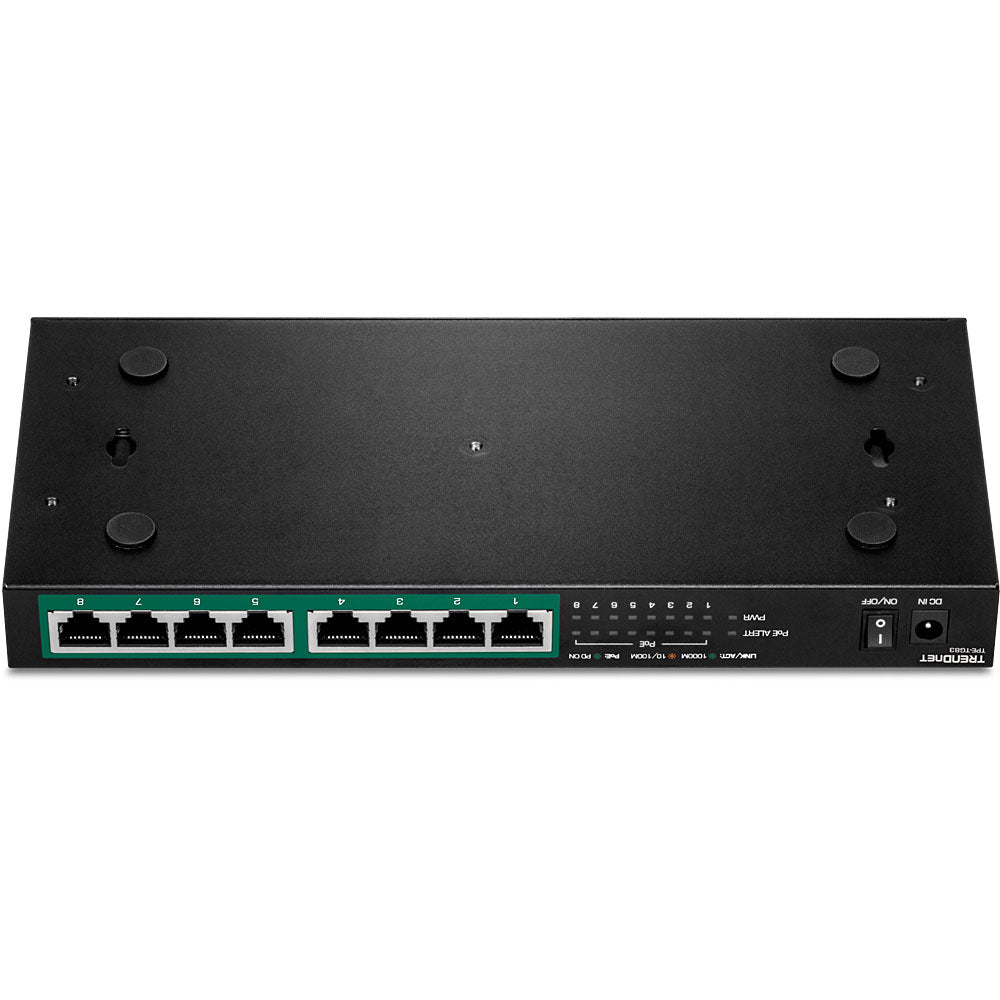 TRENDnet TPE-TG83 – Unmanaged Switch – 8× 1G, PoE+, PoE-Budget 65 W, Desktop