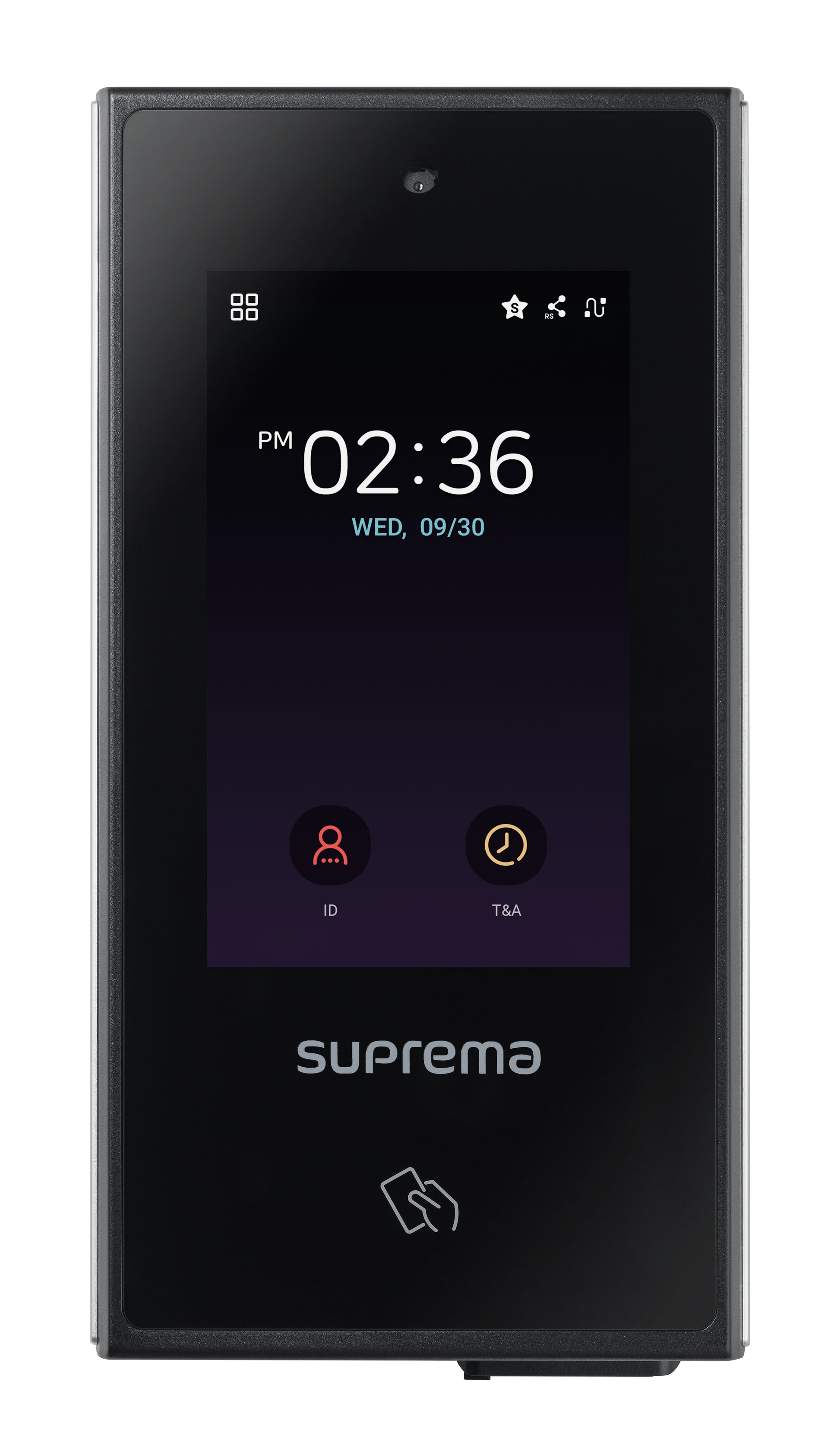 Suprema X-Station 2 IP-Türsprechanlage – NFC, BT, RFID 125 kHz, Ethernet (RJ45), RS-485, IP65, Schwarz