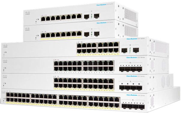 Cisco CBS220-48FP-4X-EU – Managed Switch – 48×GbE, 4×SFP+, L2, PoE+ 740 W, 1U
