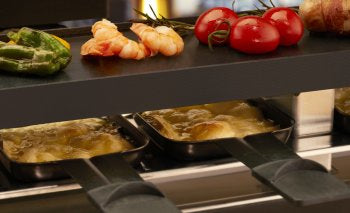 Trisa Raclette Style Connect – 8 Personen, Aluguss-Grillplatte, 1800 W – Schwarz
