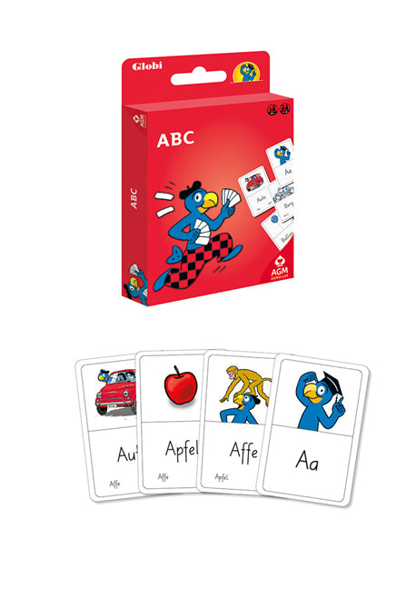 AGM AG Müller Lernspielkarten Globi ABC – ab 1 Spieler, ab 6 Jahren, 110 Karten, 90 × 144 × 20 mm, Karton