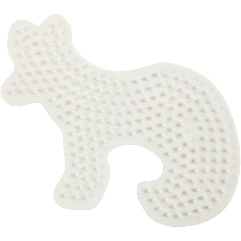 Creativ Company Steckplatte Medium, Fuchs, weiss, 13,4 × 9,5 × 0,5 cm, 1 Stk