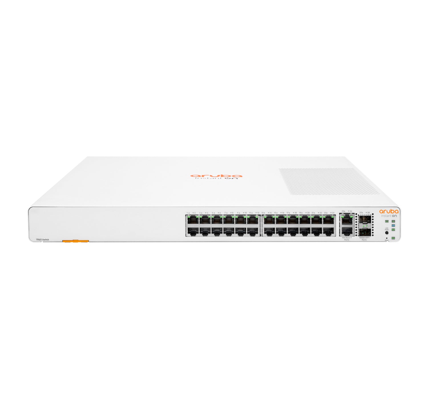 HPE Aruba Networking 1960 24G 2XGT 2SFP+ – Managed L2+ Switch – 24× 1G, 2× 10G, 2× SFP+, 19", 1U
