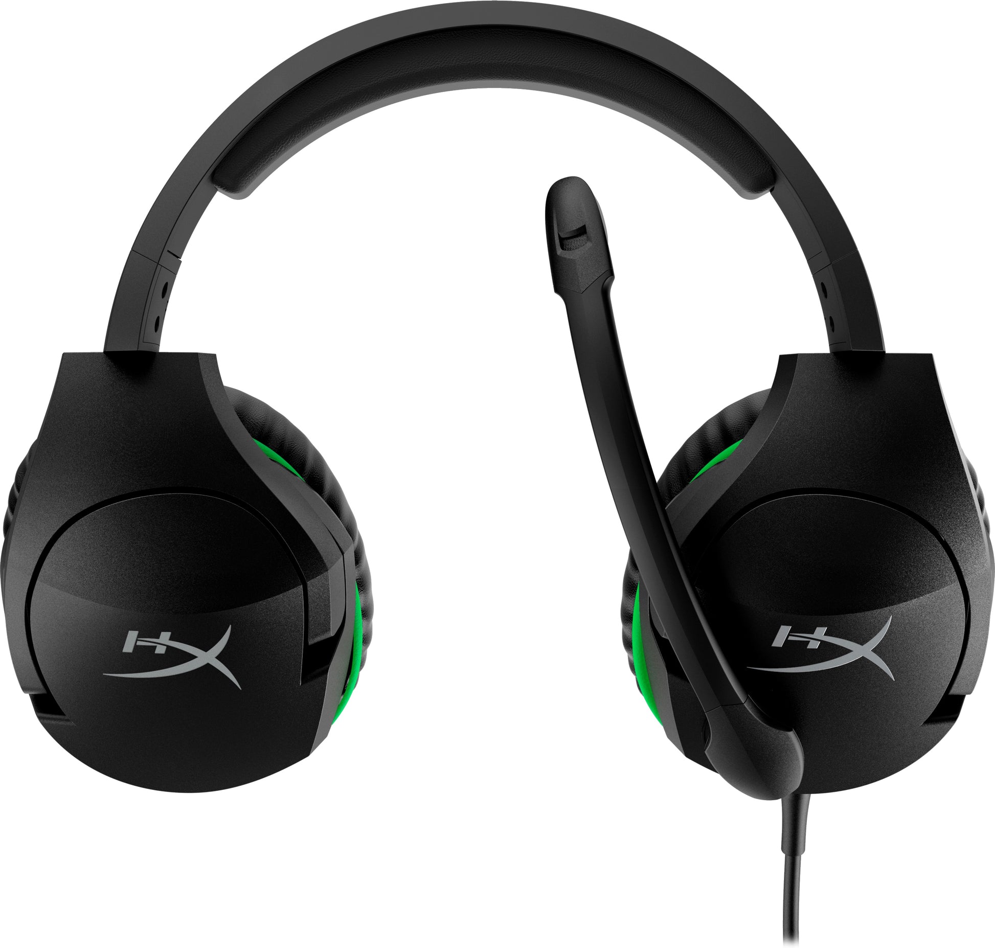 HyperX CloudX Stinger HX-HSCSX-BK Gaming-Headset – Over-Ear, Stereo, Kabelgebunden, 3,5 mm Klinke, Schwarz/Grün