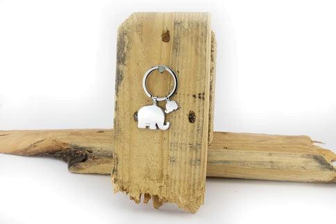 TROIKA Schlüsselanhänger Elefant – Chrom, Mehrfarbig