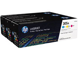 HP Toner-Multipack 305A – C/M/Y, 2600 Seiten