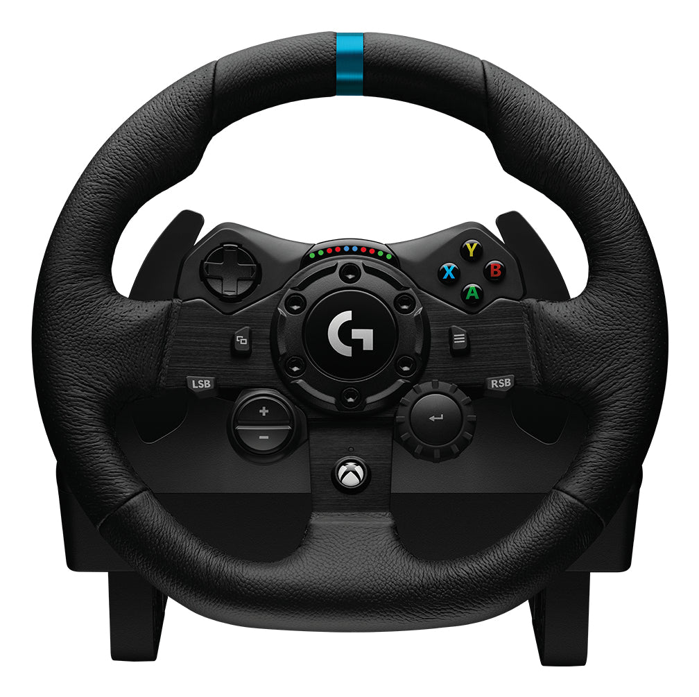Logitech G G923 – Lenkrad + Pedale – USB (kabelgebunden), Force-Feedback, 900°, Schwarz – für PC, PS4 & PS5