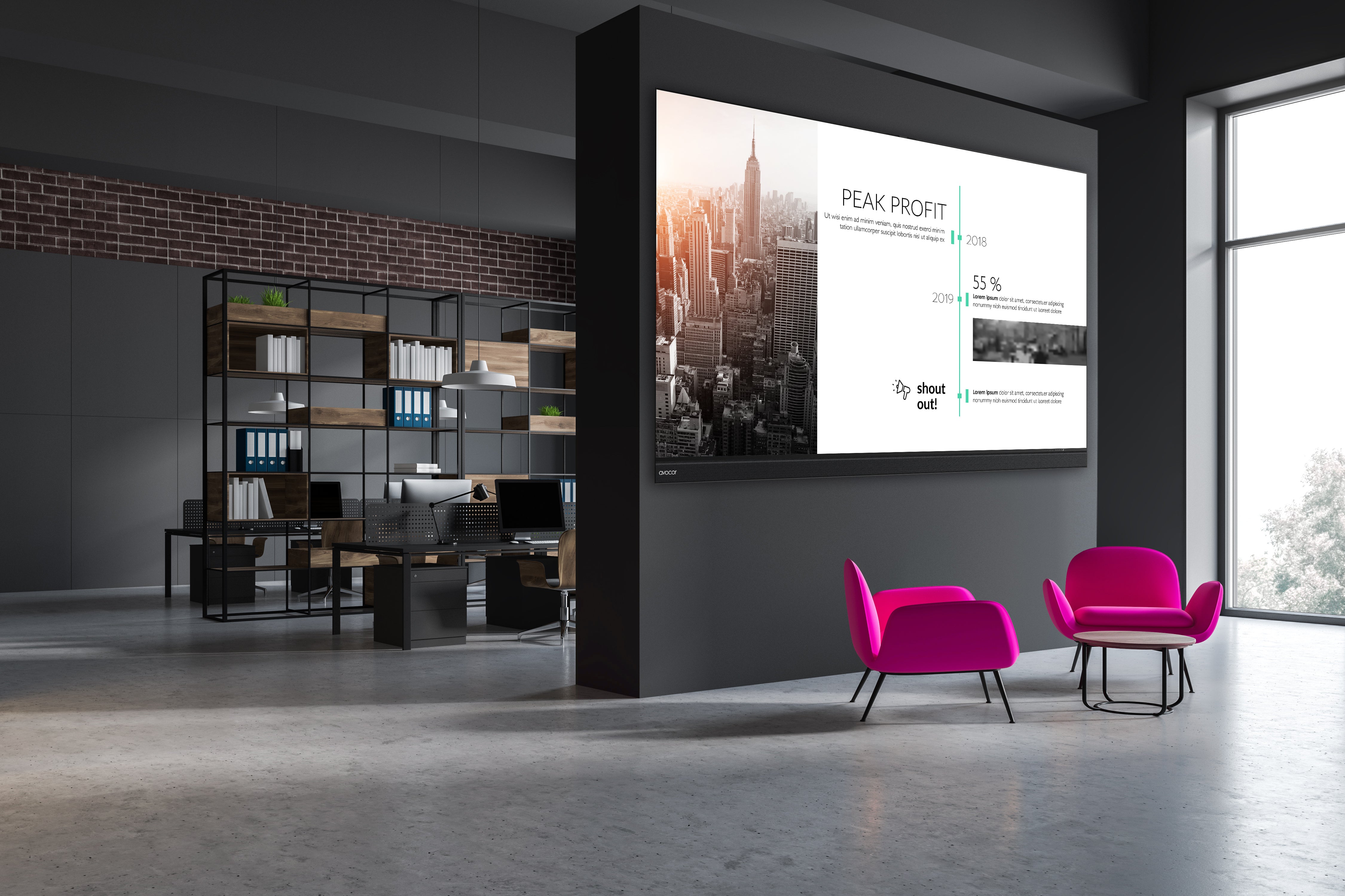 Avocor AVX-1380 – 138" Full HD Signage-Display, 550 cd/m²