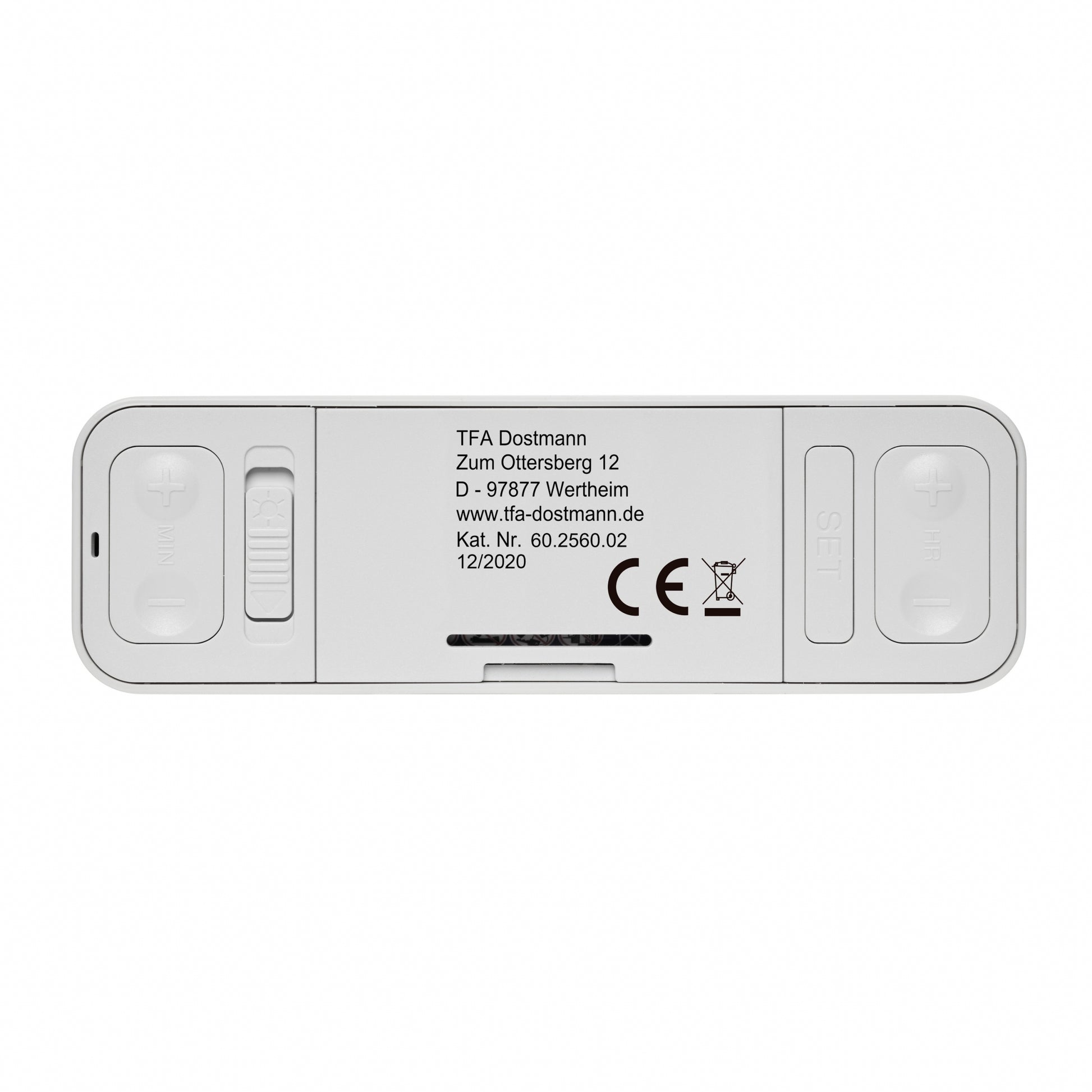 TFA-Dostmann TFA Dostmann TWIST Digitalwecker – Funk, Snooze, 11,7 × 3,7 × 7,1 cm, weiss