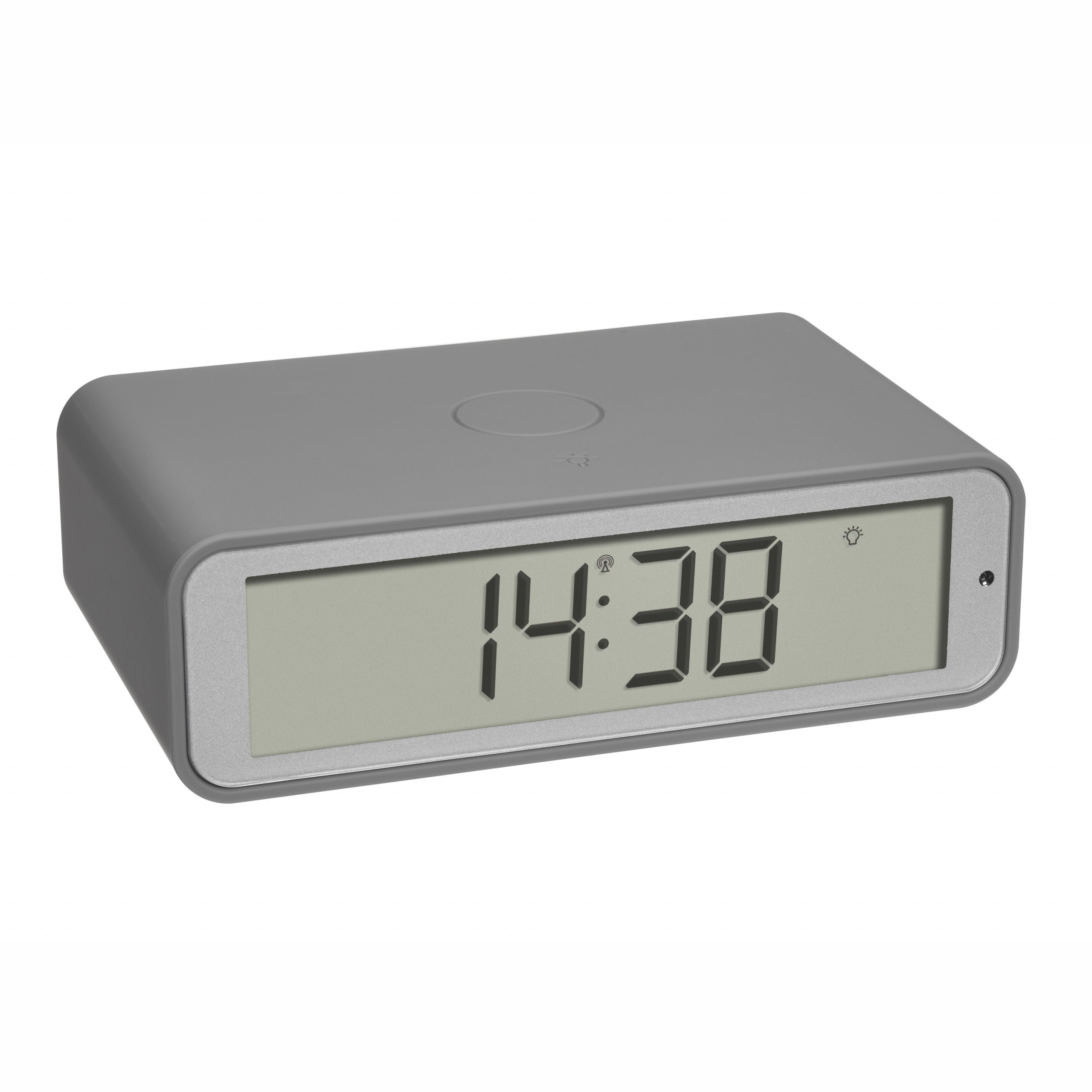 TFA-Dostmann TFA Dostmann TWIST Digitalwecker – Funk, Snooze, 11,7 × 3,7 × 7,1 cm, Grau, Kunststoff