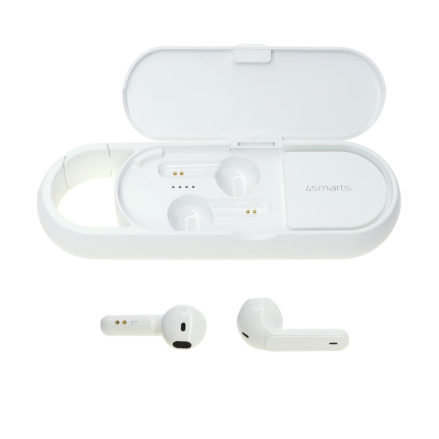 4smarts Eara Twin – In-Ear True Wireless (TWS), bis 3 h mit Ladecase, Weiss