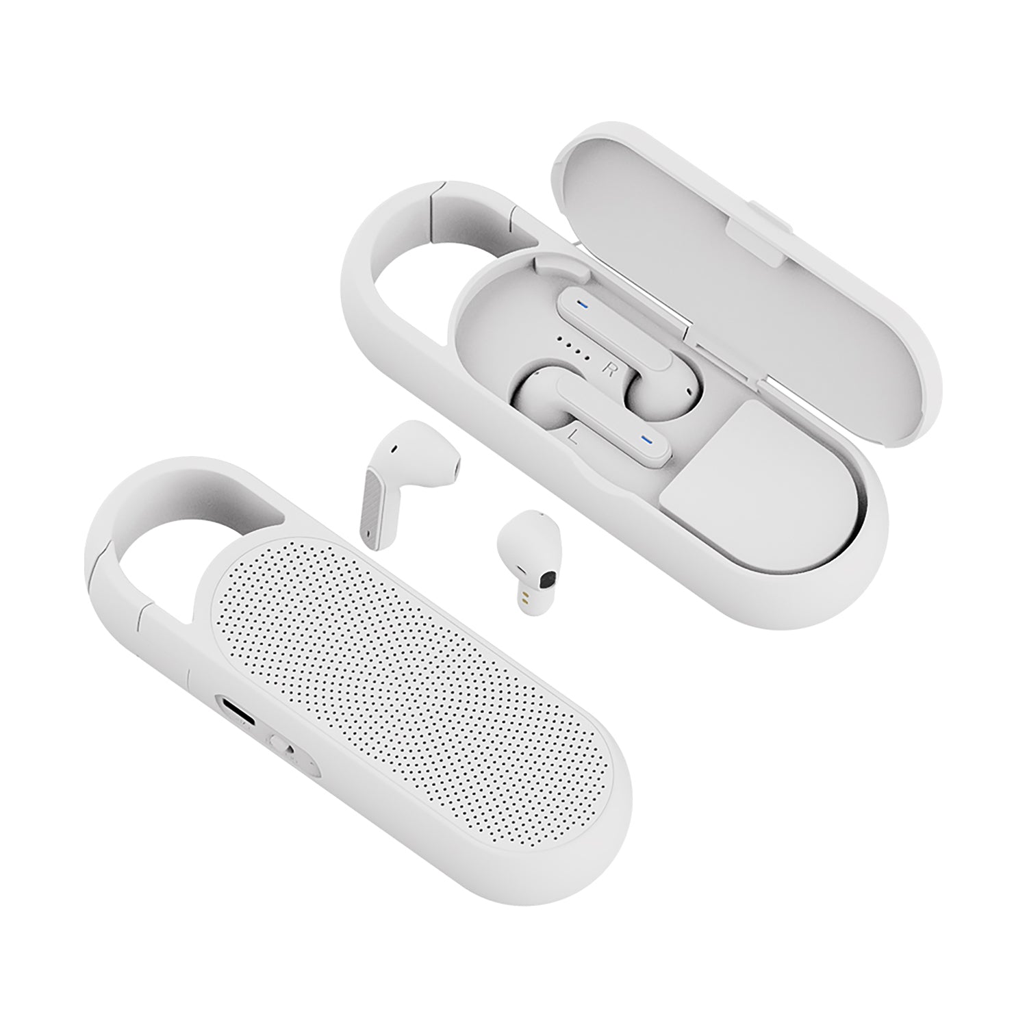 4smarts Eara Twin – In-Ear True Wireless (TWS), bis 3 h mit Ladecase, Weiss