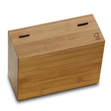 Kela Noa – Teebeutelbox Bambus/Kunststoff, 6 Fächer, 21 × 16 × 9 cm, Hellbraun